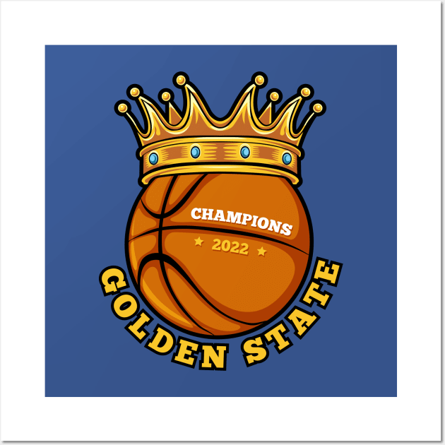 Champions 2022 Golden State Basketball Wall Art by Genie Designs